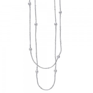 Sterling-Silver Balls Chain For Women Silver