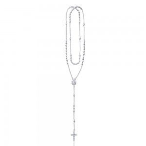 925 Sterling Silver Rosary Neckchain for unisex 