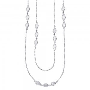 Z 925 Sterling Silver Long Chain For Women 