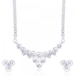 925 Sterling Silver Necklace Set For Women Silver