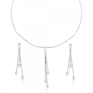 Abstract 925 Sterling Silver Necklace Set