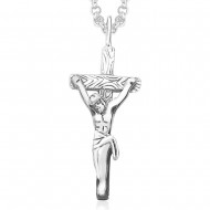 925 Silver Holly Cross With Jesus Pendant For Unisex JOCPD1624A