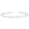 Double Side Figaro 925 Sterling Silver Bracelet For Men JOCAP11FGH1508HIN