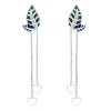 925 sterling silver Leaf Shape Drop Earrings for Women JOCCBER266I-02