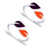 925 Silver Top Openable Floral with Enamel Toe Ring for Women JOCLR0709S