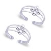 925 Sterling silver Ball toe ring for Women JOCLR0852S