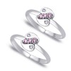 White CZ 925 Sterling Silver Toe Ring For Women JOCLR0882S