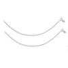 Singal Line Plain Ending with Charm 925 Silver Anklet For Women