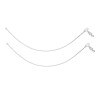 Single Line Plain Ending with Charm 925 Silver Anklet For Women