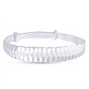 999 Silver Diamond Cut Expander Bangle For Women