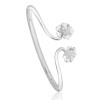 990 Sterling Silver Top Openable Floral Kada
