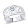 925 Silver CZ Solitaire Finger Ring For Men's 