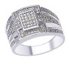 White CZ Classy 925 Sterling Silver Finger Ring For Men 