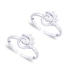 925 Sterling Silver Spiral Pattern Toe Ring For Women