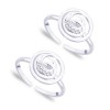925 Sterling Silver White CZ toe ring for women